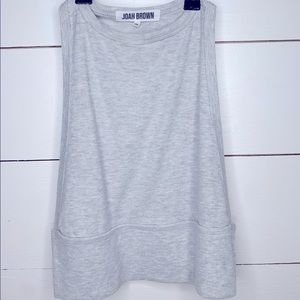 RARE RARE PEARL GREY FLEXERIB LONGLINE TANK!! WORN TWICE!! S/M